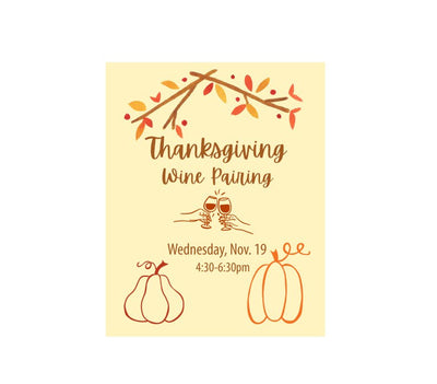 MARK YOUR CALENDAR ~ Special Wine On The Water Thanksgiving Wine Tasting!
