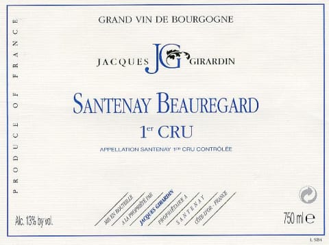 Jacques Girardin Santenay 1er Cru "Beauregard"
